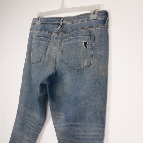 Mossimo Women's Skinny Jeans Size 10/30 Mid Rise Power Stretch Distressed Denim - Picture 5 of 10